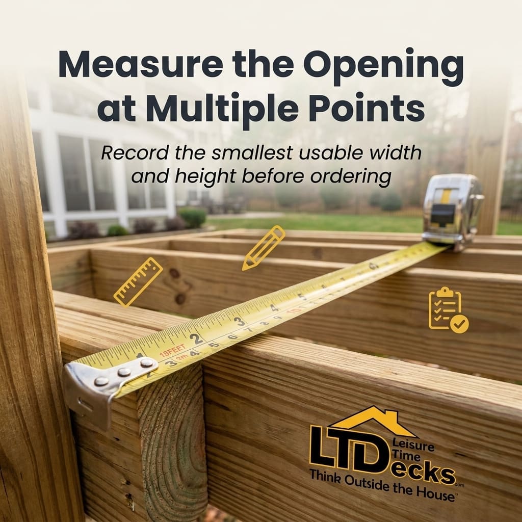 Diagram showing fireplace opening width and height measurements at multiple points