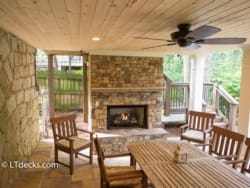 fireplace on patio