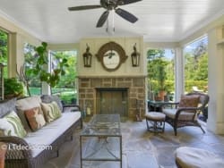 outdoor fireplace