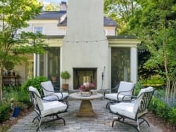 outdoor fireplace